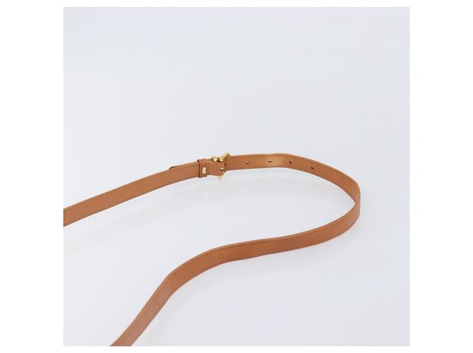 16 Céline Borsa a tracolla CELINE Macadam Canvas PVC Beige Gold Auth 206728 D'oro - vista 14