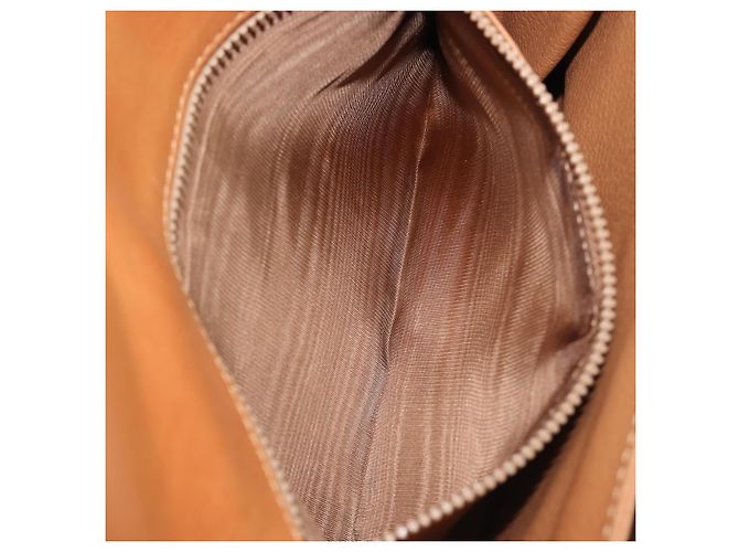 16 Céline Borsa a tracolla CELINE Macadam Canvas PVC Beige Gold Auth 206728 D'oro - vista 25