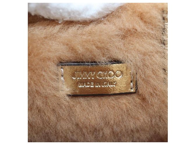 Jimmy Choo Tote Bag Leder Fell 2way Gold Auth 206610V Golden - Ansicht 11