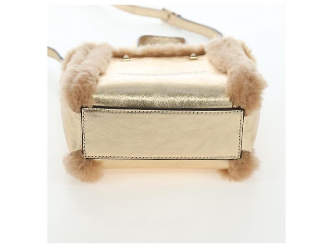 Jimmy Choo Tote Bag Leder Fell 2way Gold Auth 206610V Golden - Ansicht 5