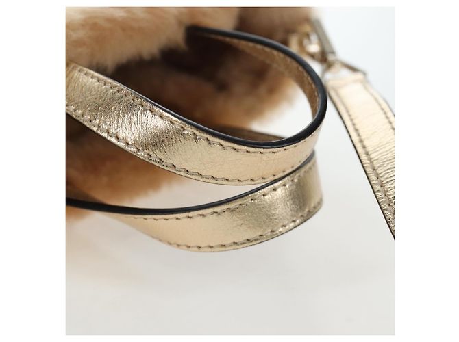 Jimmy Choo Tote Bag Leder Fell 2way Gold Auth 206610V Golden - Ansicht 7
