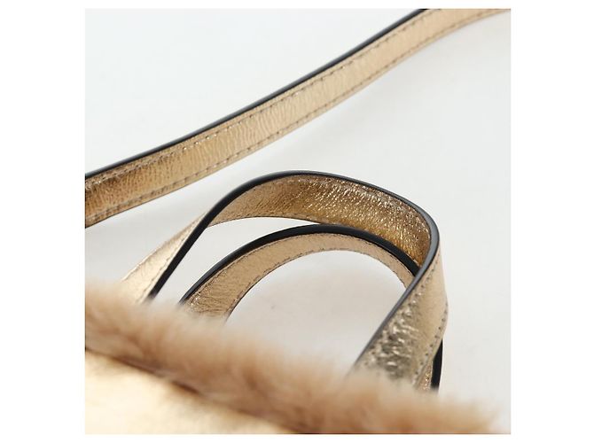 Jimmy Choo Tote Bag Leder Fell 2way Gold Auth 206610V Golden - Ansicht 8