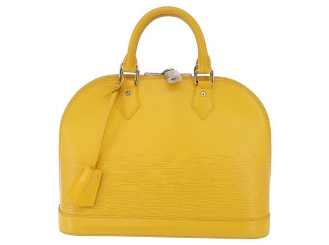 Borsa a mano LOUIS VUITTON Epi Alma PM Yellow citron M40619 LV Auth ka6442A D'oro Giallo - vista 13