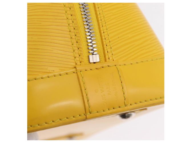 Borsa a mano LOUIS VUITTON Epi Alma PM Yellow citron M40619 LV Auth ka6442A D'oro Giallo - vista 19