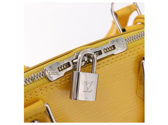 Borsa a mano LOUIS VUITTON Epi Alma PM Yellow citron M40619 LV Auth ka6442A D'oro Giallo - vista 20
