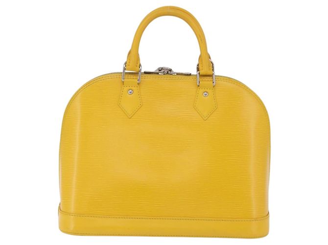 Borsa a mano LOUIS VUITTON Epi Alma PM Yellow citron M40619 LV Auth ka6442A D'oro Giallo - vista 3