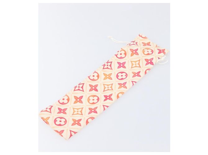 LOUIS VUITTON Monogram Tiles Leque Japonês Vermelho UD1294 LV Auth 206652M Monograma - vista 18