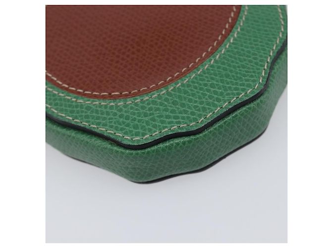 Céline Portamonete CELINE in pelle Verde Marrone Auth BA16114V - vista 14