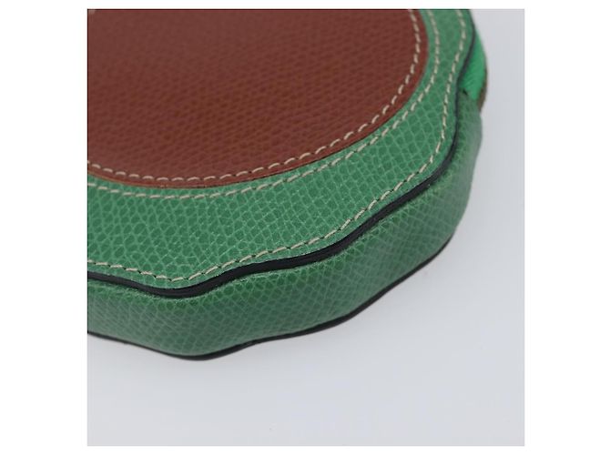 Céline Portamonete CELINE in pelle Verde Marrone Auth BA16114V - vista 7
