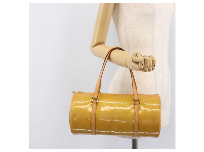LOUIS VUITTON Monogram Vernis Bedford Hand Bag Beige M91006 LV Auth 207679V - vista 26