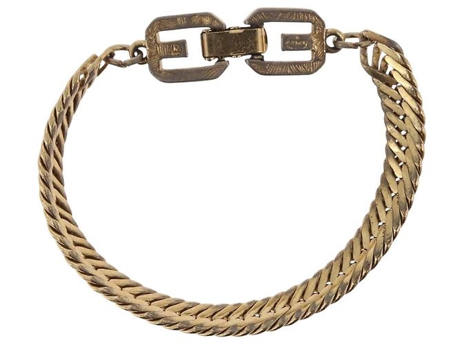 GIVENCHY Bracelet Metal Gold Tone Auth ka6505 - vue 3