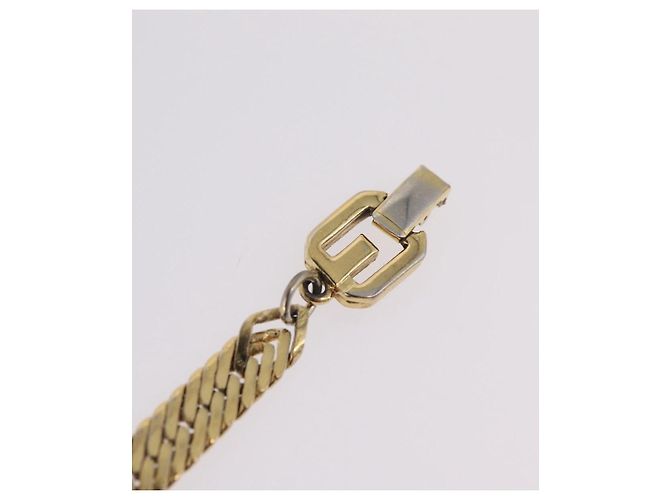 GIVENCHY Bracelet Metal Gold Tone Auth ka6505 - vue 8