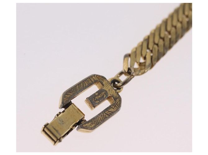 GIVENCHY Bracelet Metal Gold Tone Auth ka6505 - vue 9