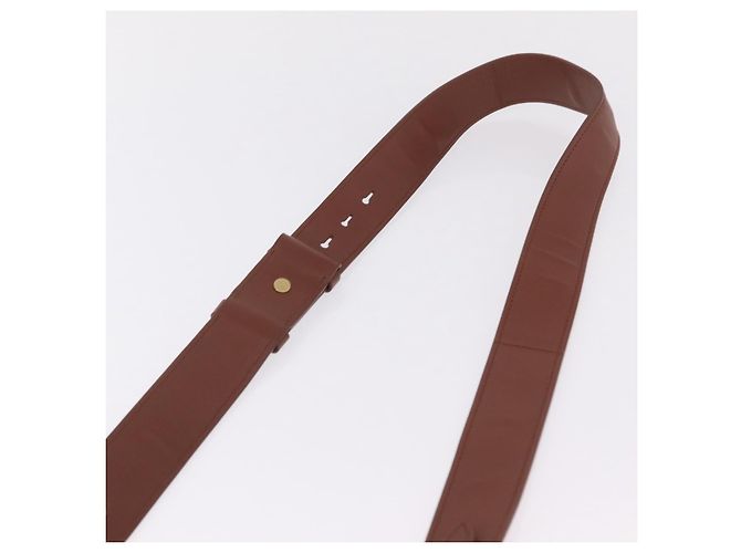 Borsa a tracolla Miu Miu Matelassé in pelle marrone tono oro Auth ka6427M - vista 14