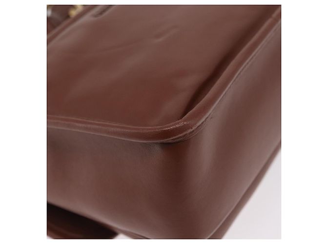 Borsa a tracolla Miu Miu Matelassé in pelle marrone tono oro Auth ka6427M - vista 17