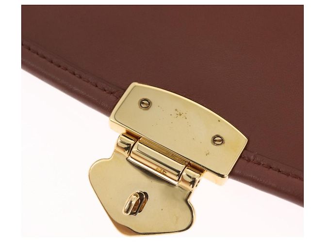 Borsa a tracolla Miu Miu Matelassé in pelle marrone tono oro Auth ka6427M - vista 22