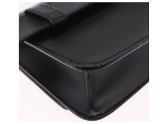 Borsa a tracolla BURBERRY in pelle nera e oro Auth ka6426V Nero - vista 15