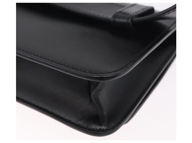 Borsa a tracolla BURBERRY in pelle nera e oro Auth ka6426V Nero - vista 16