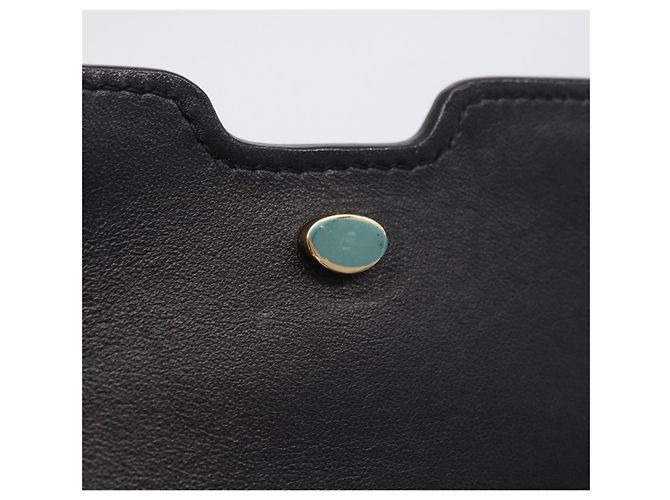 Borsa a tracolla BURBERRY in pelle nera e oro Auth ka6426V Nero - vista 19