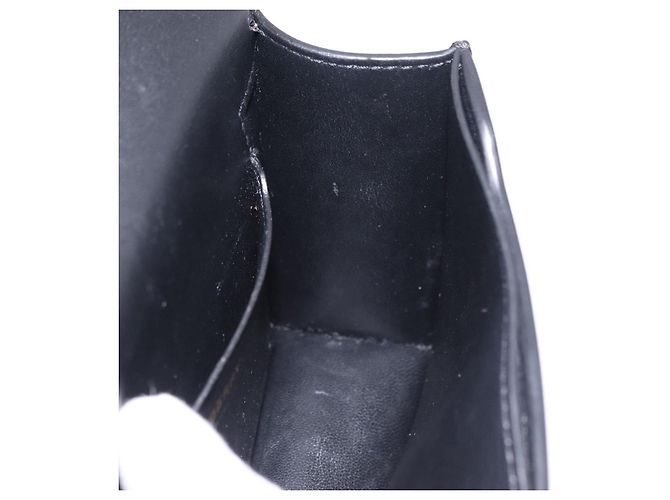 Borsa a tracolla BURBERRY in pelle nera e oro Auth ka6426V Nero - vista 21