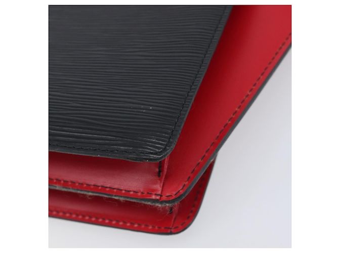 Borsa a mano LOUIS VUITTON Epi Varenne Nero Rosso M52387 LV Auth 206618 - vista 16