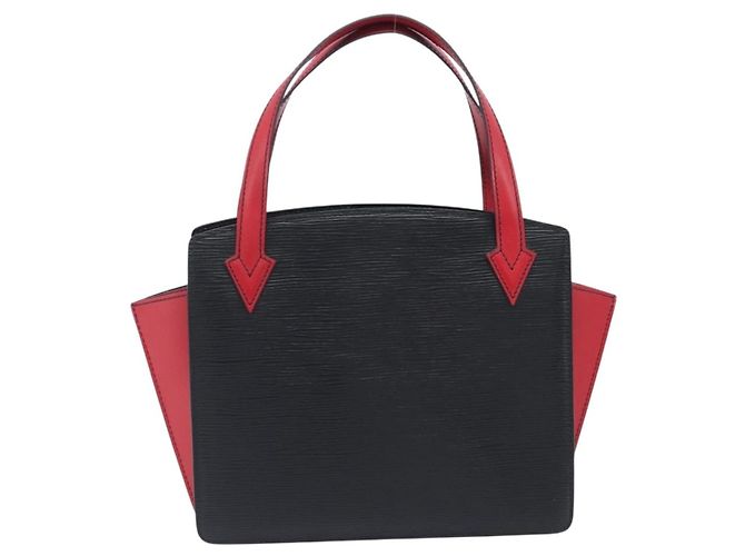 Borsa a mano LOUIS VUITTON Epi Varenne Nero Rosso M52387 LV Auth 206618 - vista 2