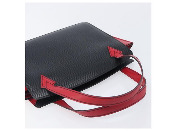 Borsa a mano LOUIS VUITTON Epi Varenne Nero Rosso M52387 LV Auth 206618 - vista 6