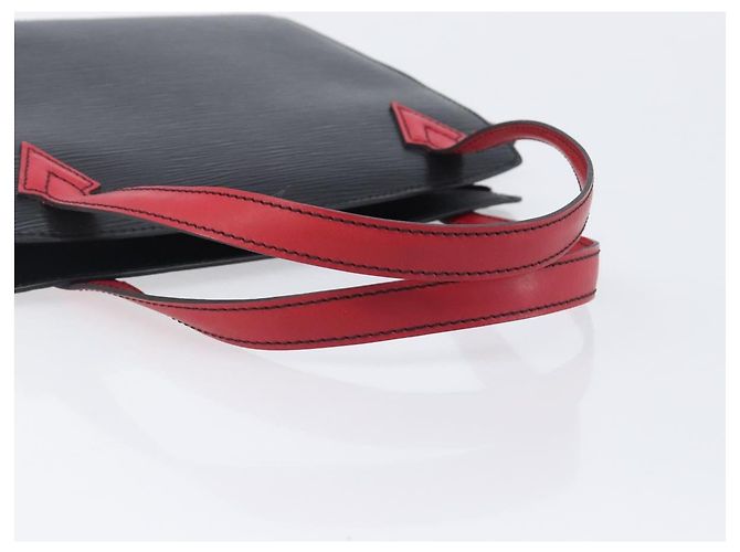 Borsa a mano LOUIS VUITTON Epi Varenne Nero Rosso M52387 LV Auth 206618 - vista 7