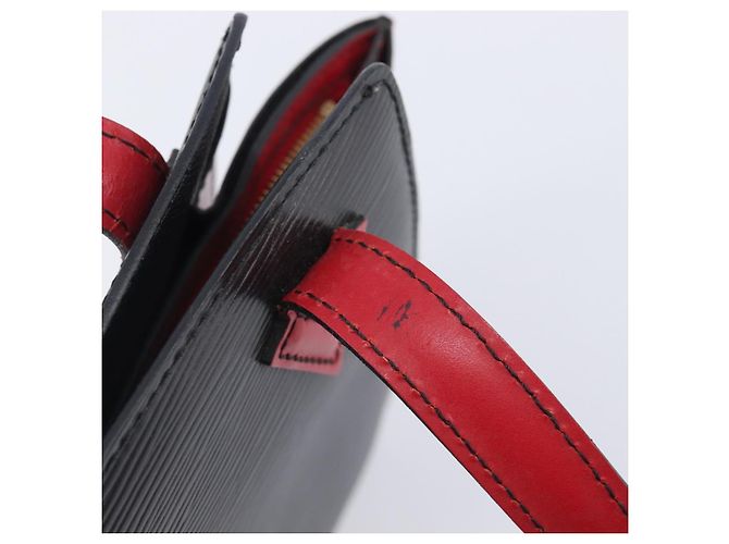 Borsa a mano LOUIS VUITTON Epi Varenne Nero Rosso M52387 LV Auth 206618 - vista 9