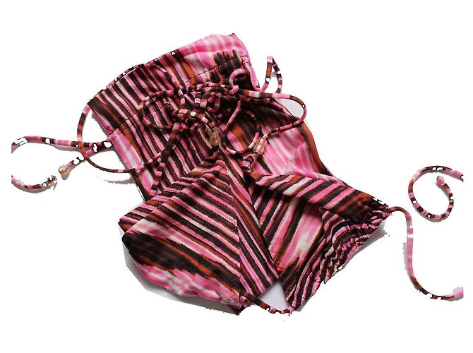 Missoni, Bikini a righe multicolore rosa e marrone - vista 5