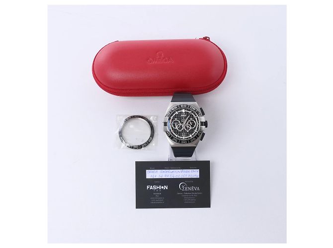 Omega Constellation Double Eagle 121.32.44.52.01.001 8507346 SS x Rubber AT Watch with Black Dial Nero - vista 10