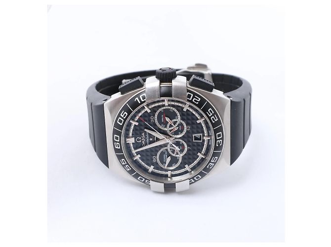 Omega Constellation Double Eagle 121.32.44.52.01.001 8507346 SS x Rubber AT Watch with Black Dial Nero - vista 4