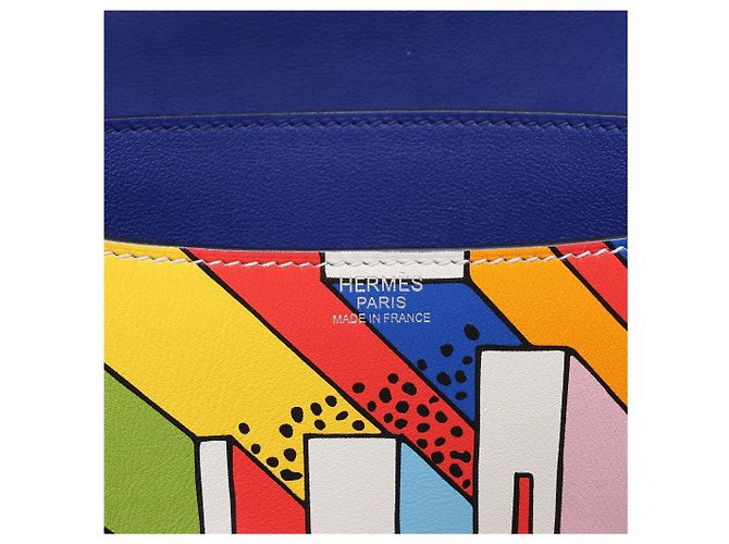 Hermès Hermes Constance 3 24 On A Summer Day Veau Swift Leather Crossbody Bag in Multicolor A:2017 Blu - vista 10