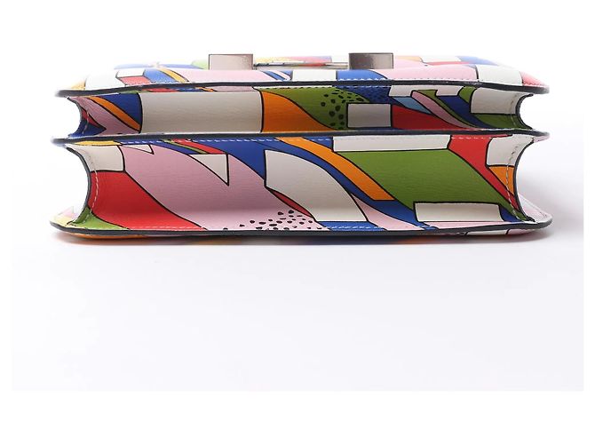 Hermès Hermes Constance 3 24 On A Summer Day Veau Swift Leather Crossbody Bag in Multicolor A:2017 Blu - vista 6
