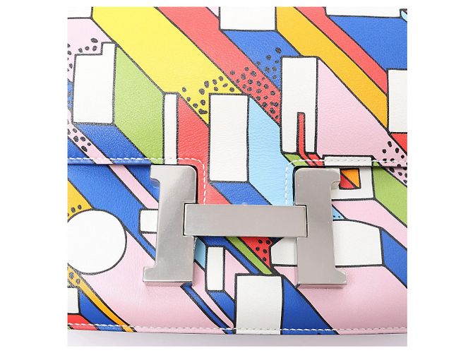 Hermès Hermes Constance 3 24 On A Summer Day Veau Swift Leather Crossbody Bag in Multicolor A:2017 Blu - vista 9