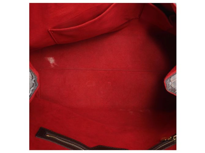 Borsa a tracolla Louis Vuitton Hampstead MM Damier Ebene in marrone Rosso - vista 11