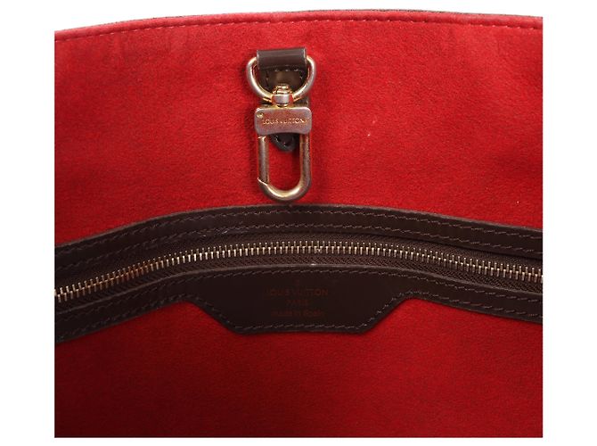 Borsa a tracolla Louis Vuitton Hampstead MM Damier Ebene in marrone Rosso - vista 13
