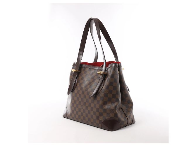 Borsa a tracolla Louis Vuitton Hampstead MM Damier Ebene in marrone Rosso - vista 3