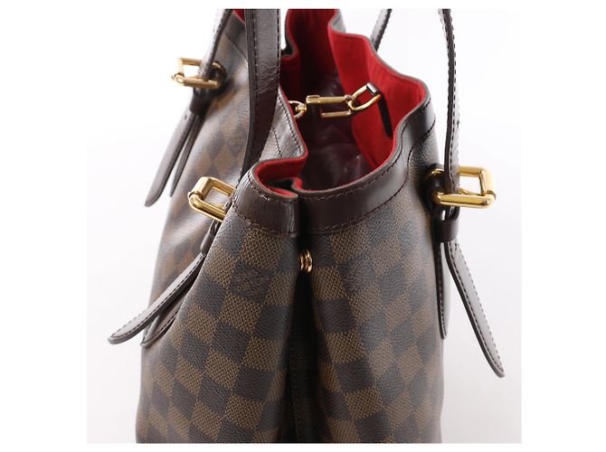 Borsa a tracolla Louis Vuitton Hampstead MM Damier Ebene in marrone Rosso - vista 4