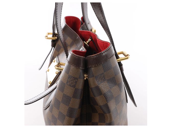 Borsa a tracolla Louis Vuitton Hampstead MM Damier Ebene in marrone Rosso - vista 5