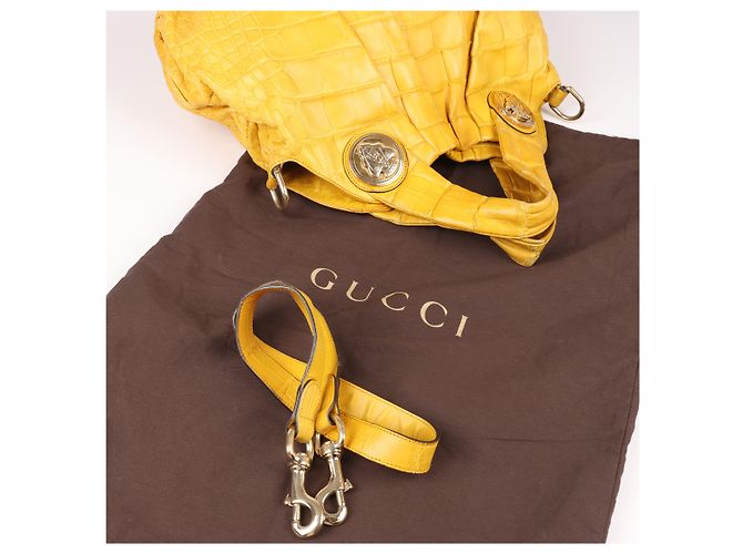 Gucci Exotic leathers - Alligator Hysteria 2-Wege Handtasche in Gelb - view 13