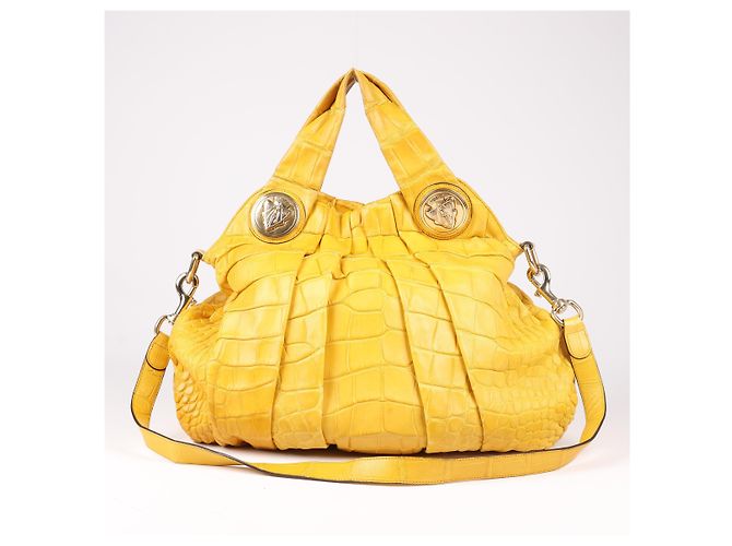Gucci Exotic leathers - Alligator Hysteria 2-Wege Handtasche in Gelb - view 4
