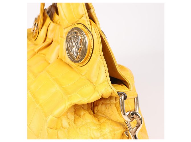 Gucci Exotic leathers - Alligator Hysteria 2-Wege Handtasche in Gelb - view 7
