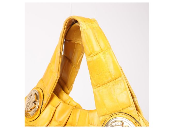 Gucci Exotic leathers - Alligator Hysteria 2-Wege Handtasche in Gelb - view 8