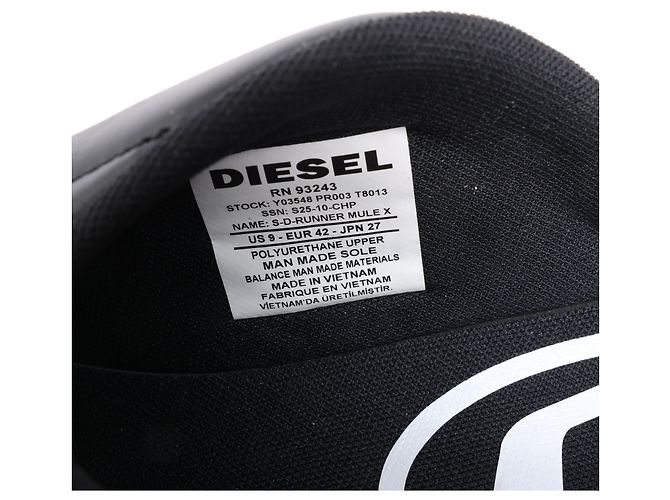 Diesel S-D Runner Mule X en Black, Taille 42 EU Noir - vue 12