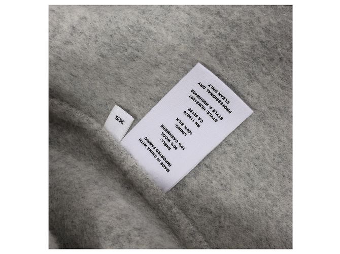 Abrigo de lana double-face Helmut Lang en gris, talla XS - vista 12