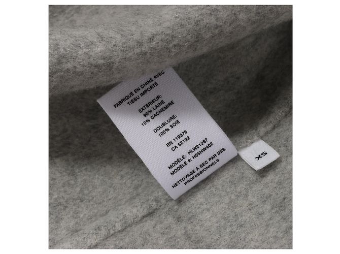 Abrigo de lana double-face Helmut Lang en gris, talla XS - vista 13