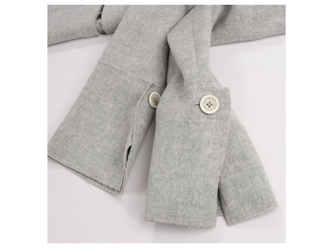 Abrigo de lana double-face Helmut Lang en gris, talla XS - vista 17