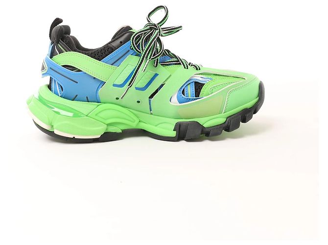 Baskets Balenciaga Track Panel Style en mesh et nylon Vert x Noir, Taille 36 EU - vue 3