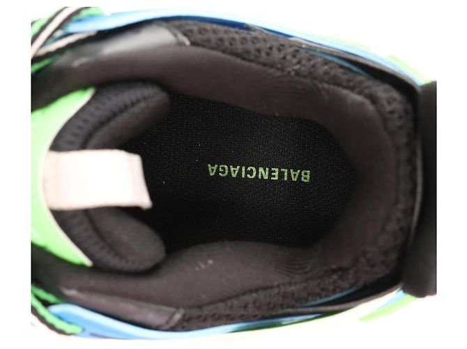 Baskets Balenciaga Track Panel Style en mesh et nylon Vert x Noir, Taille 36 EU - vue 9